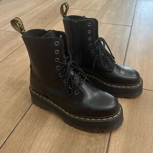 Dr. Martens Black Leather Combat Boots